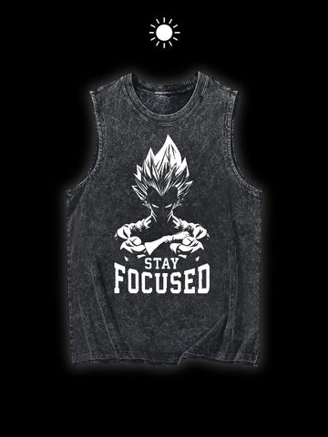 Vegeta Focus Reflective Tank Top