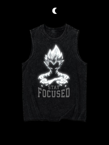 Vegeta Focus Reflective Tank Top