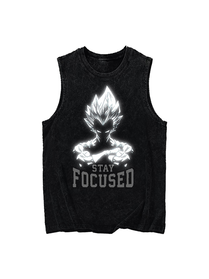 Vegeta Focus Reflective Tank Top