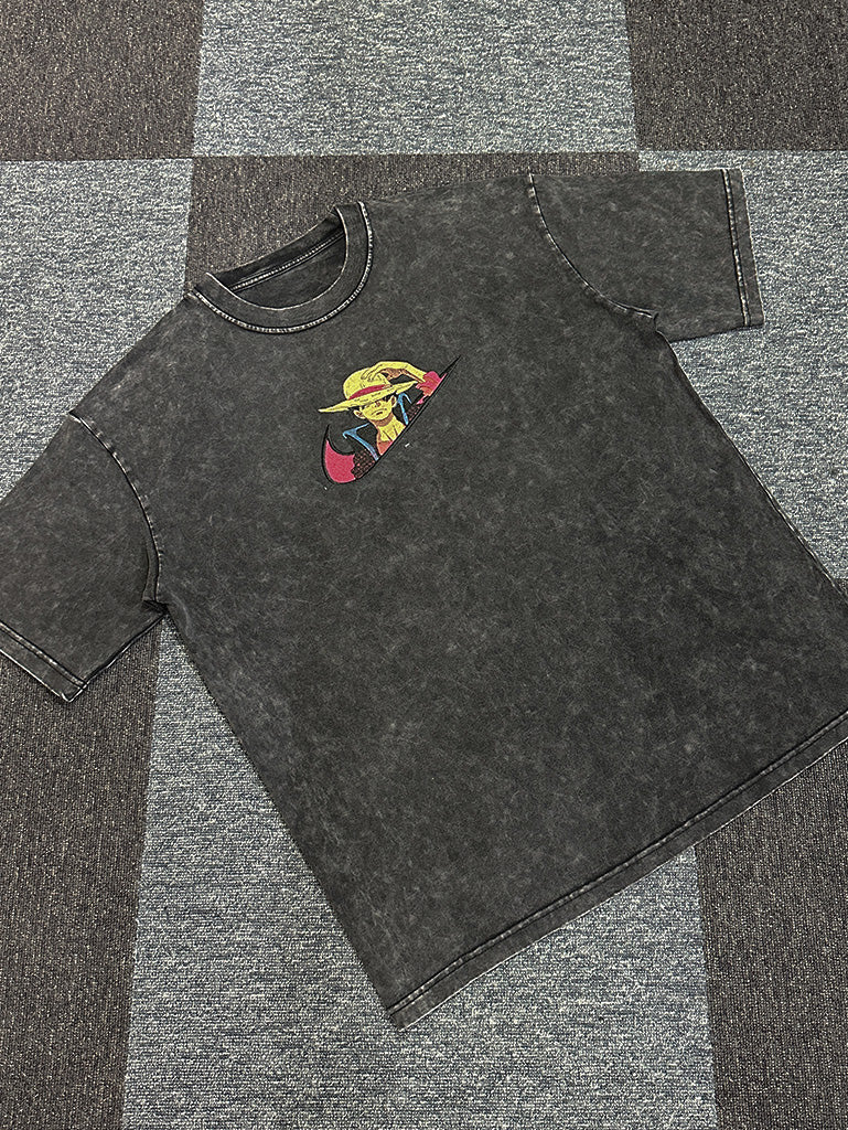 [TRZN] Swoosh Reconstructed Embroidery Tee