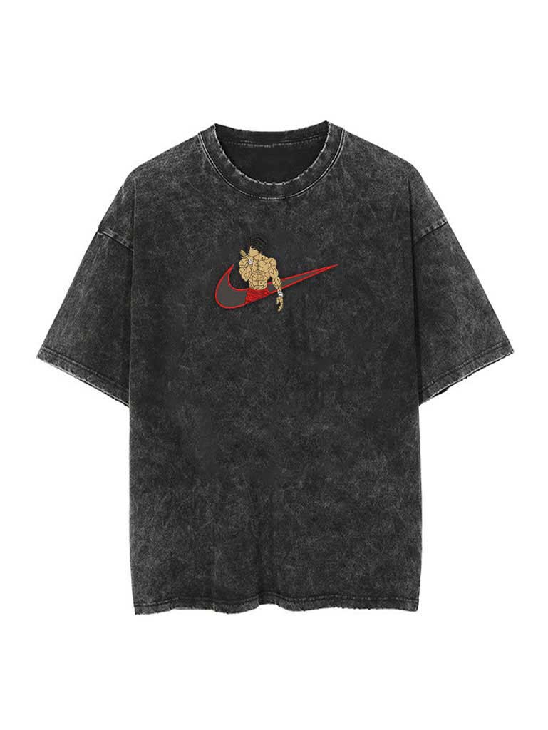 [TRZN] Swoosh Reconstructed Embroidery Tee